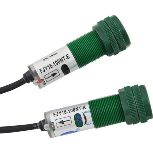 M18 Laser Sensor Infrared Photoelectric Switch FJY18-100NT Visible Light Remote Sensor Switch