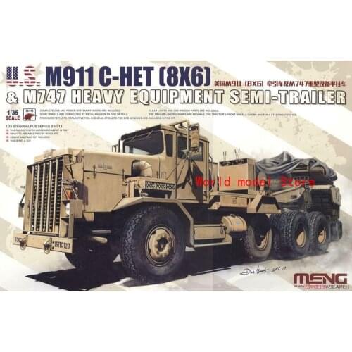 Meng Model 1/35 M911 C-HET (8X6) & M747 Heavy Equip Semi-Trailer #SS-013