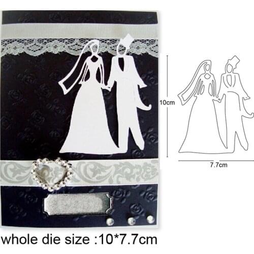 Bride and groom Metal Cutting Dies Crafts Stencils For Paper card Scrapbooking making Embossing Dies Cuts