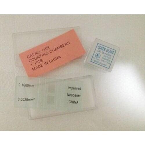 Improved Neubauer Hemocytometer Blood Cell Counters Coverslip Microscope