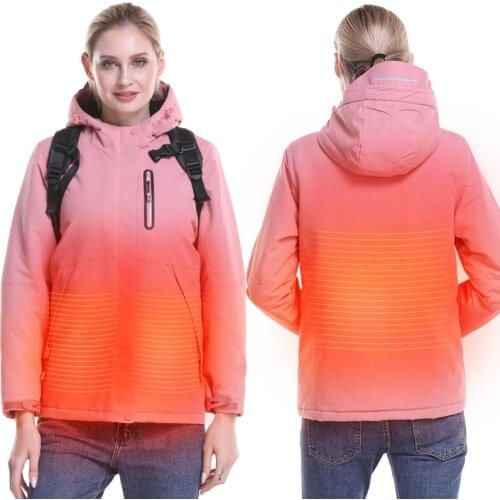 Mens USB Charging Fleece Coat Hooded Warm Outdoor Sports Skiing Fishing Hiking Trekking Windbreakers Women Heating Jackets