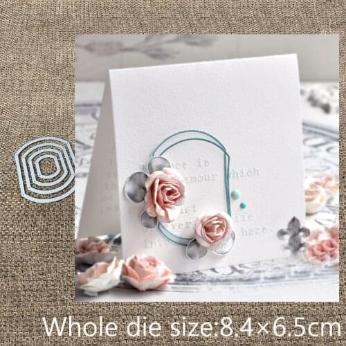 New Design Craft Metal Cutting Die cut dies 4pcs oval frame decoration scrapbook Album Paper Card Craft Embossing die cuts