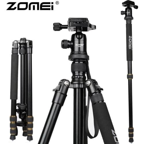 New Zomei Z688 Aluminum Portable Tripod Monopod Z-818 Travel Compact For Digital SLR DSLR Camera Stand Better than Q666