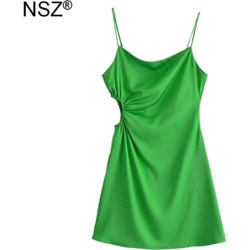 Зеленые летние платья NSZ China At AliExpress
