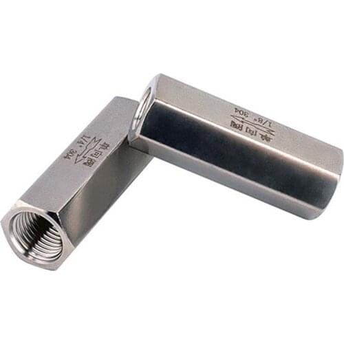 1/8" 1/4" 3/8" 1/2" 3/4" 1" Stainless Steel Inner Wire Check Valve Inch One-way Check Valve