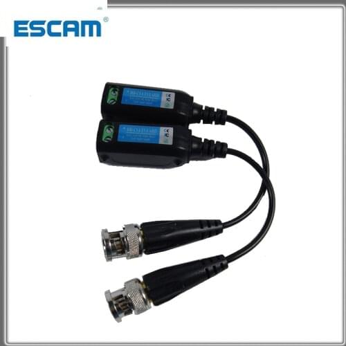 For HD CVI/AHD/TVI Twisted BNC CCTV For 2MP 3MP 4MP 5M 218C 200M Range Passive Transceivers Cat5 CCTV UTP Video Balun IPC ESCAM