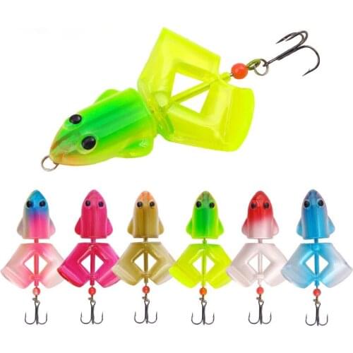 Plastic Propeller Thunder Frog Sanben with Barbed Reinforced Hook Floating Water Hard Bait Freshwater Fish Fishing Accessories