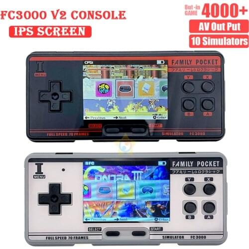 2020 Handheld Game Console Video Gaming Console 8 Bit 2G Memory Simulator FC3000 Handheld Children Color Game PXPX7