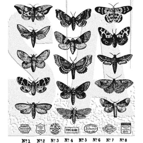 2021 New Halloween Butterflies Clear Stamp/Seal for DIY scrapbooking/photo album Decorative clear stamp sheets 004