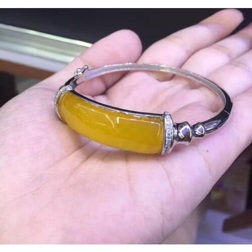 Hand-carved 925 sterling silver peacock green chalcedony retro high-grade for women bangle inlaid Thai silver bracelet