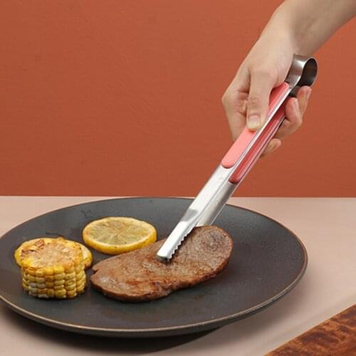 Stainless Steel BBQ Grilling Tong Salad Bread Serving Tong Non-Stick Kitchen Barbecue Grilling Cooking Tong Kitchen Accessories