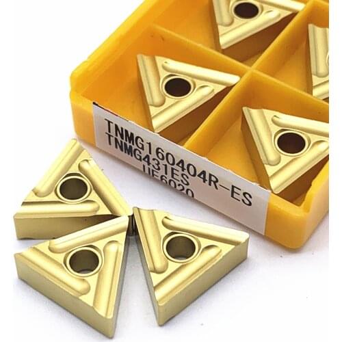 TNMG160404R ES VP15TF US735 Outer Grooving Tool Holder Carbide Blade, 10PCS Blade Turning Tool TNMG160408R UE6020