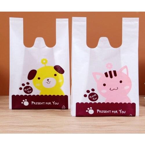 HARDIRON Thickened Shopping Plastic Bag Reusable Packaging Bag Supermarket Bandle Fruit food Transparent Shopping Bag Vest Pouch