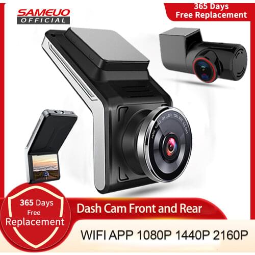 Sameuo U2000 dash cam front and rear 4k 2160P 2 camera CAR dvr wifi dashcam Video Recorder Auto Night Vision 24H Parking Monitor