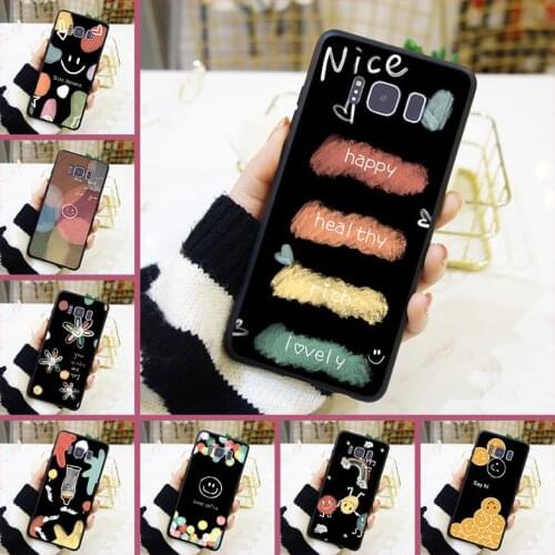 Back Cover For Samsung Galaxy Note 4 5 8 9 Smile Face Happy Soft Phone Case Silicone For Samsung Galaxy S8 S9 Plus S5 S6 S7 Edge