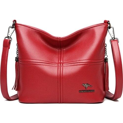 Luxury Handbags Women Bags Designer 2021 Crossbody Bags for Women Sac A Main Tassel Bucket Female Soft Leather Shoulder Bag New