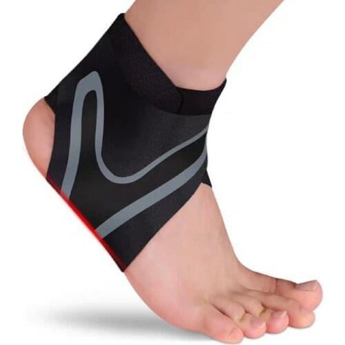 1 Pair Elastic Ankle Guard Anti-Sprain Protective Sleeves Foot Bracer for Outdoor Basketball Football Mountaineering Sports