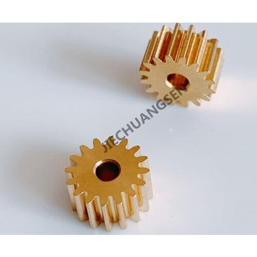 0.4 Modulus 16 tooth 0.4M 16T 1.98mm 2 mm hole COPPER GEAR spurstraight gear