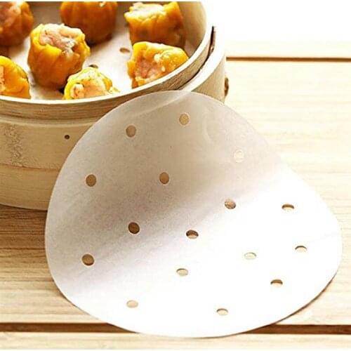 100PCS 9'' Parchment Paper Non-stick Disposable Steamer Paper Liner Baking Sheet
