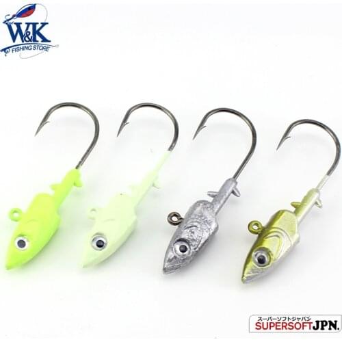 Hot-Sale Soft Lure Jig Head 4pcs/pk Fast and Free Shipping Fishing Tackle Jig Hooks 20g 30g 40g Lead Hook Weighted JIG