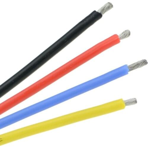 5 Meters 22AWG 24AWG 26AWG 28AWG 30AWG Super Soft Heat-Resistant Silicone Cable Battery Wire Red Black Blue White 6 Colors