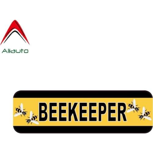 Aliauto Warning Car Sticker Personality Beekeeper Danger Decal Accessories PVC for Rav4 Lada Niva Turk Vw Renault BMW,15cm*5cm