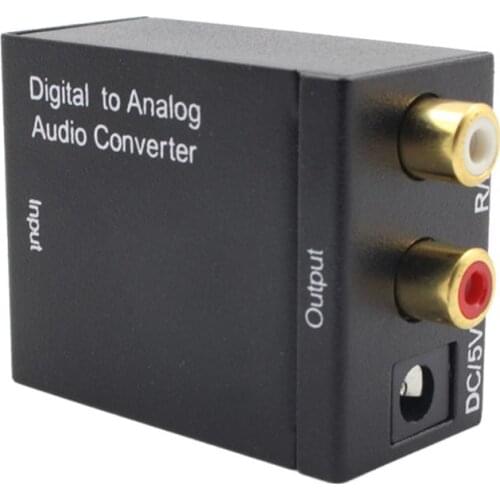 Analog to Digital Signal Dual-chip Fiber Stereo Audio Sound Adapter Amplifier Optical Coax Toslink SPDIF Decoder Converter