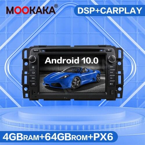 PX6 Android 10.0 64GB Car DVD Player GPS Navigation Radio For GMC Yukon Tahoe 2007-2012 Auto Multimedia Player Stereo Head Unit