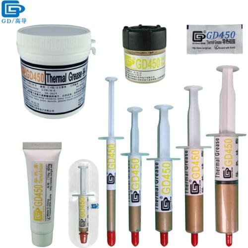 Net Weight 0.5/1/3/7/15/20/30/100 Grams Golden GD450 Thermal Conductive Grease Paste Plaster CPU Heat Sink Compound MB SSY ST CN