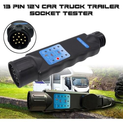 New 12v Diagnostic Tool 13 Pin Tow Bar Light Wiring Circuit Tester Plug Socket With ROHS Approved for Car Trailer Caravan Towing