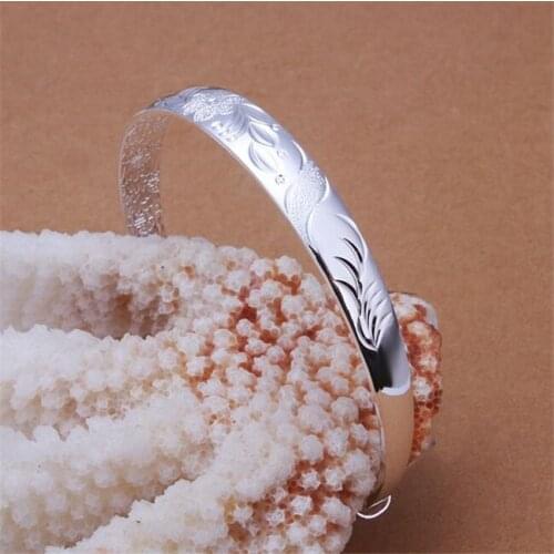 KN-B186 Wholesale Silver Color Bangle Factory Price 925 Free Shipping New Arrival Fashion Jewelry Bangle/aimaizta