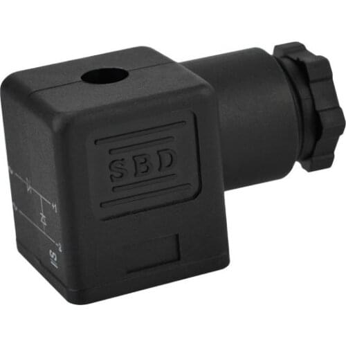 Magnetic valve coil trigeler plug DIN43650A black plug-in terminal