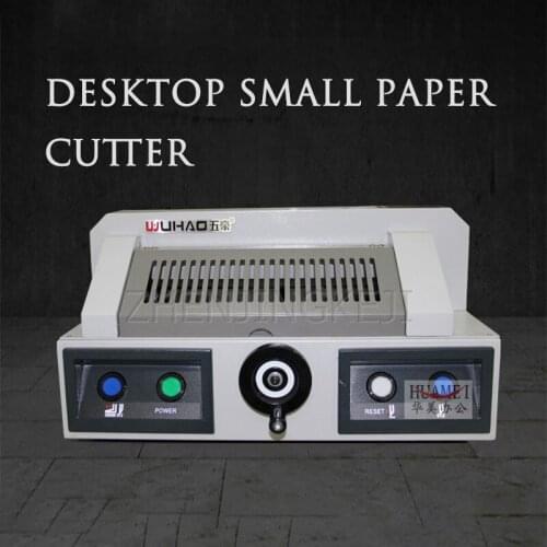 220V Small Cut Paper Machine High Power Electric Desktop Biding Document Bill Paper Binding Cut Paper Knife Crop Machine Sharp