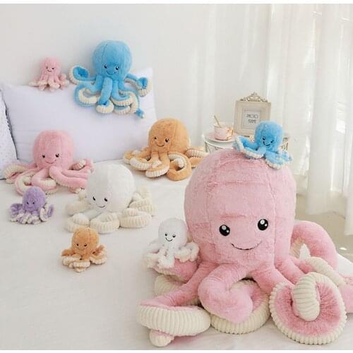 Cute High Quality Children Gifts Creative Sealife Lovely Animal Pendant Cushion Small Dolls Stuffed Toys Octopus Plush
