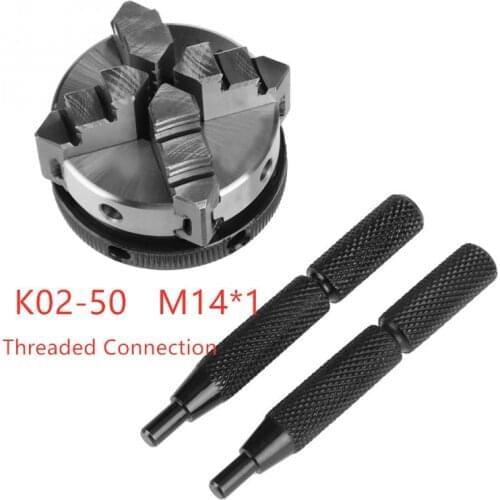 Mini K02-50/K01-50 4 Jaw Chuck Hand tight Chuck Connecting rod Motor Shaft Beads Machine Woodworking Small Chuck