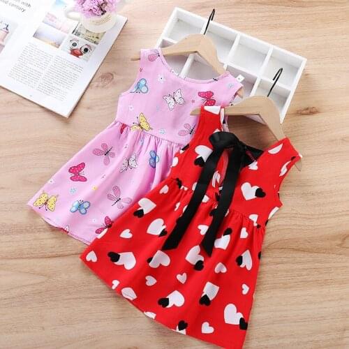 Fashion Baby Girls Clothes Summer Dress Sleeveless Newborn Infant Dresses Cotton Kids Toddler Princess Dress Girl Clothing