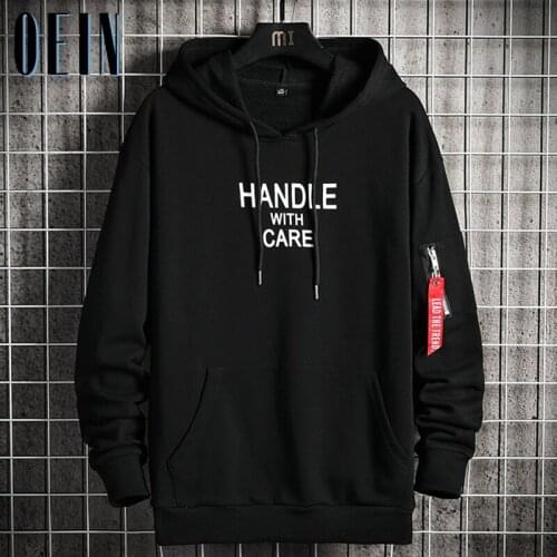OEIN Letter Printed Mens Hoodies 2021 Autumn Japanese Hip Hop Moletom Casual Sweatshirts Streetwear Male Hoodies Harajuku Tops