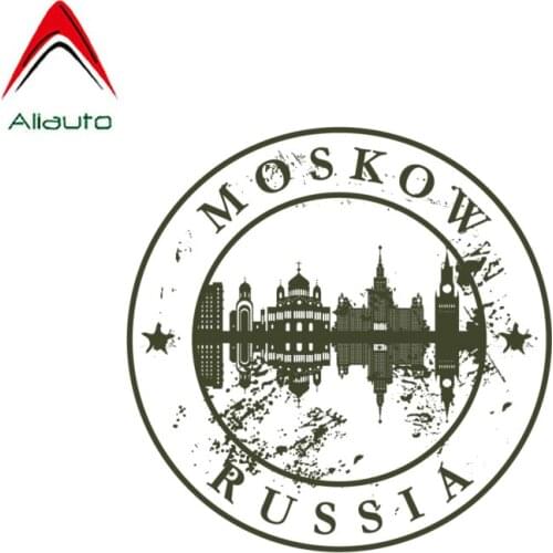 Aliauto Funny Car Sticker Moscow Russia Travel Decorative PVC Decal Cover Scratches for Mazda Subaru Golf 4lada Vesta,12cm*12cm