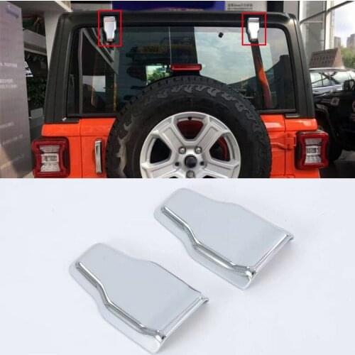 NEW Chrome Rear Trunk Window Hinge Cover Trim 2pcs for Jeep Wrangler JL 2018 2019