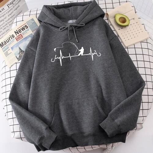 Sarcastic Graphic Fishing Novelty Funny Pullover Printed Hoodies Winter Top Men Street Hoodie Warm Fitted Outdoor Sweatshirt