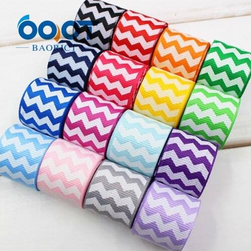 OOOT BAORJCT 173032 , 25MM ripple wave Printed grosgrain ribbon, DIY handmadeHair accessories Material wedding gift wrap
