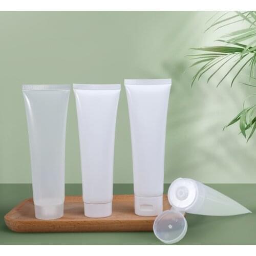 Empty 100ML White Cosmetic Tube High Quality Refillable Lotion Plastic Bottles Travel Containers 10PCS/lot