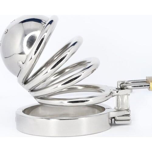 Chastity Belt Device Stop Masturbation Cock Cage with Lockable Penis Ring Metal Chastity Devices Belt Sex Toys for Men