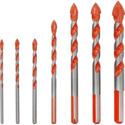 Pro 4-12mm Threaded Triangle Tungsten Steel Wall Tile Concrete Drilling Bit Household Marble Overlord Drill Electric Drill