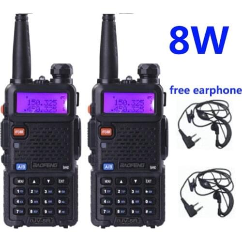2PCS CB Radio station Baofeng Uv-5r 8W long range Walkie Talkie 10km taki Vhf Uhf ht radio equipment mobile HF baufeng tow way