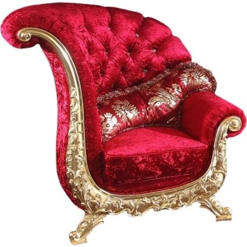 BISINI Luxury European Style Fabric Sofa Chair