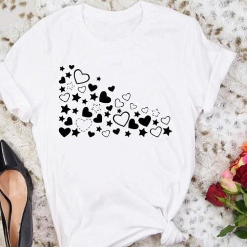 Women Star Happy Time Cartoon 90s Clothing Trend Summer Female Tshirts Fashion Clothes Graphic T Top Lady Print Tee T-Shirt