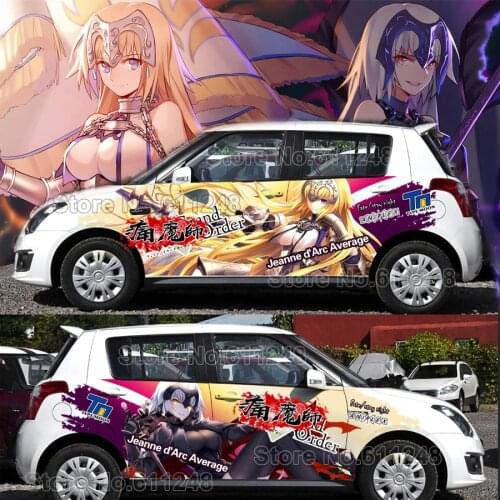 Waterproof Membrane Japanese Anime Game Sports Car Stickers Racing Stripes Fate Series Graffiti Decal Sticker On Car