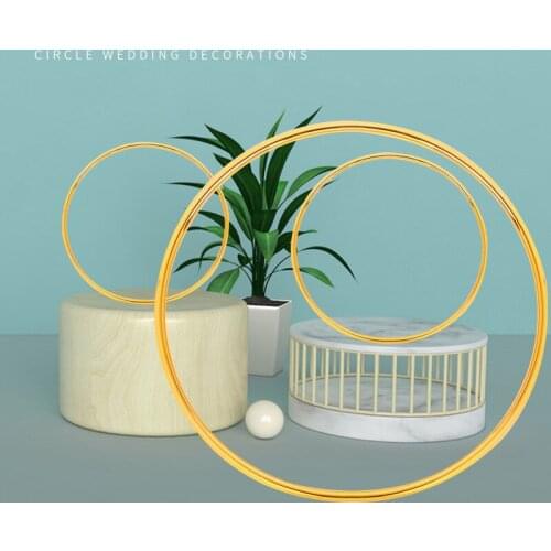 Wedding arch props iron circle background single arch flower outdoor lawn wedding flower door rack wedding birthday decoration