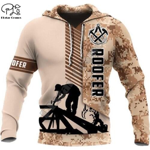 PLstar Cosmos 3DPrint Summer Newfashion Roofer worker Art Harajuku Streetwear Unisex Men/Women Funny Hoodies/Sweatshirt/Zip T-6